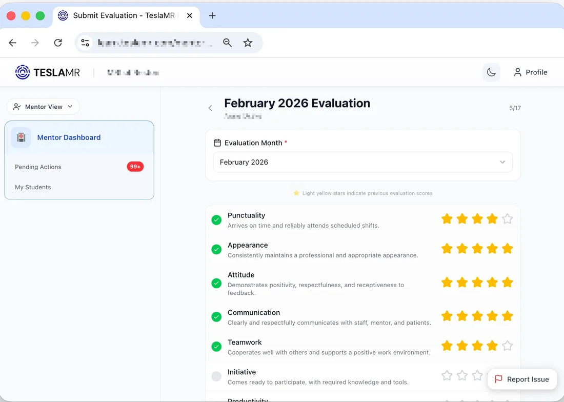 Student evaluation and graduation roadmap